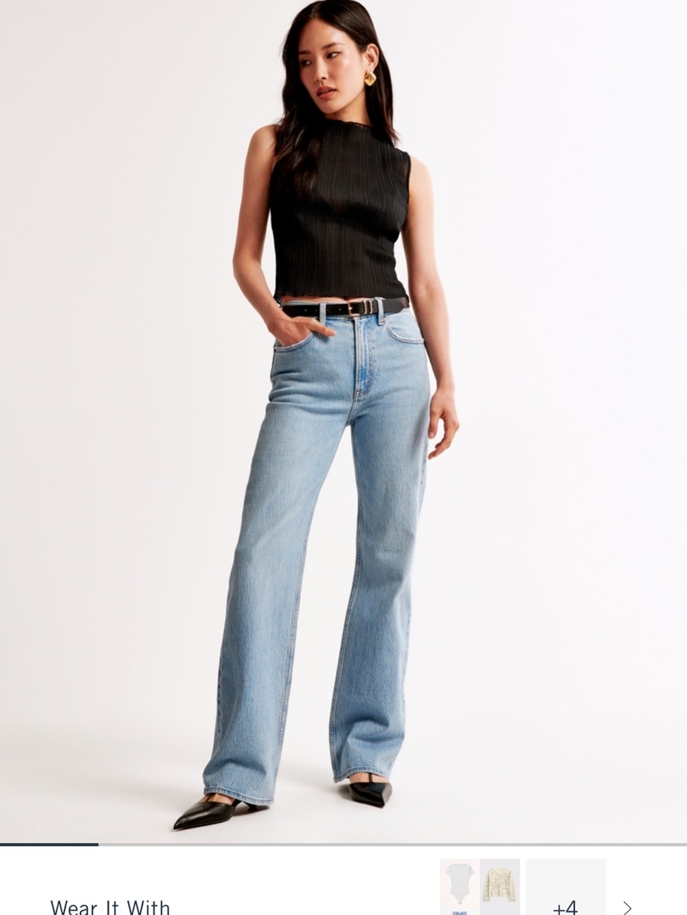 Abercrombie & Fitch Light Blue High Rise 90s relaxed Jean 30R
